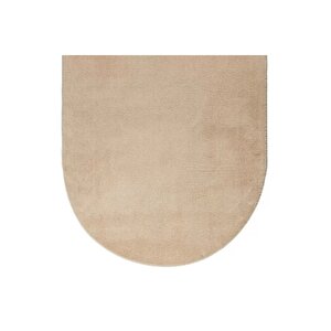 Oval Comfort Puffy Overloklu Peluş Halı Yolluk Vizon 120x700 cm