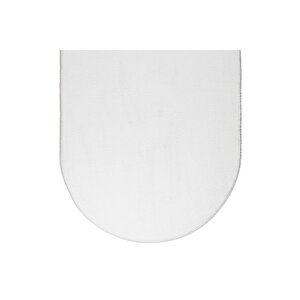 Oval Comfort Puffy Overloklu Peluş Yolluk Beyaz 150x150 cm