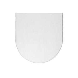 Oval Comfort Puffy Overloklu Peluş Yolluk Beyaz 80x500 cm