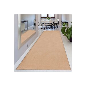 Comfort Puffy Overloklu Peluş Halı Yolluk Vizon 150x350 cm