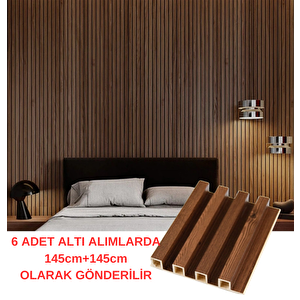 Atc Kahverengi Ahşap Görünümlü Prefabrik Ofis Konut Dekoratif Pvc Kaplama Lambiri 16cmx290cm