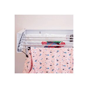Dryertime Duvara Monte Katlanabilir Çamaşır Kurutma Askısı(hello cat) 80 cm