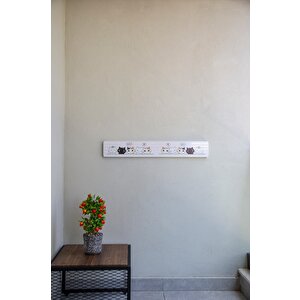 Dryertime Duvara Monte Katlanabilir Çamaşır Kurutma Askısı(hello cat) 80 cm