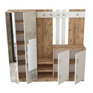 Flora Aynalı Portmanto Vestiyer Çb 200cm Montaj Dahil