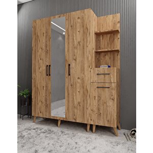 Açelya Portmanto Vestiyer Ayakkabılık Çam Ücretsiz Kurulum M3 140 Cm Montaj Dahil