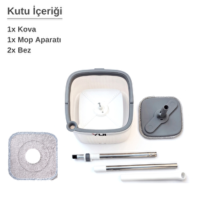 Moplamax 3 Litre Temiz Su Ve Kirli Su Ayıran Otomatik Temizlik Mop Seti Tb500x