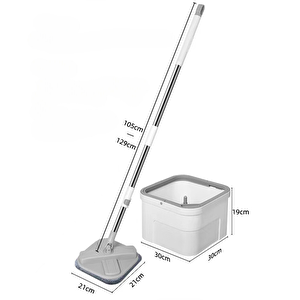 Yui Moplamax 3 Litre Temiz Su Ve Kirli Su Ayıran Otomatik Temizlik Mop Seti Tb500x