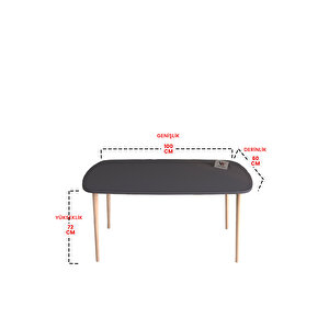 120x60 Cm Çalışma Masası Canadian Model Ofis Ders Masası ANTRASİT Antrasit
