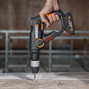 Worx Wx390.9 20volt 1.2j Profesyonel Sds-plus Pnömatik Şarjlı Matkap + 8 Adet Uç + Mandren ( Akü Dahil Değildir )