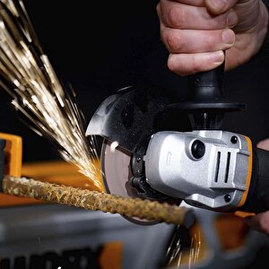 Worx Wx803 20volt 2.0/4.0 Ah. Li-ion Çift Akülü 125mm Profesyonel Şarjlı Avuç Taşlama