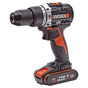 Wx352 20volt/2.0ah Li-ion Çift Akülü Kömürsüz Profesyonel Şarjlı Darbeli Matkap