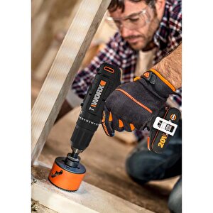 Worx Wx370 20volt/2ah. Li-ion Çift Akülü Profesyonel Şarjlı Darbeli Matkap + 30 Parça Aksesuar Seti