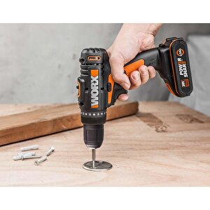 Worx Wx101.1 20volt/1.5ah. Li-ion Çift Akülü Profesyonel Şarjlı Matkap