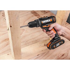 Worx Wx101.1 20volt/1.5ah. Li-ion Çift Akülü Profesyonel Şarjlı Matkap