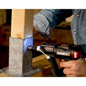 Worx Wx177 20volt/2.0ah Li-ion Döner Kafa Ve Çift Mandrenli Profesyonel Kömürsüz Şarjlı Matkap + 6 Parça Uç