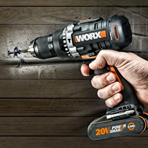 Worx Wx352.9 20volt Kömürsüz Profesyonel Şarjlı Darbeli Matkap ( Akü Dahil Değildir )