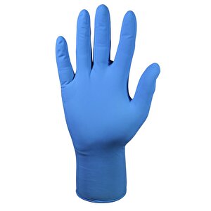 Nti̇-glove Mavi Pudrasız Uzun Manşetli Latex Eldiven Koruyucu Kaydırmaz Dokulu  Xl Beden 50 Adet (25 Çi̇ft)