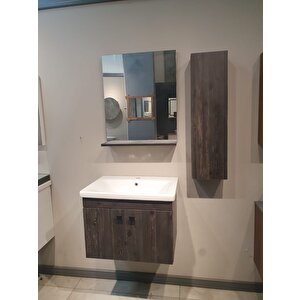 AVCI 65cm  Banyo Dolabı BOY DOLAP AYNA LAVABO DAHİL %100 MDF ÜRÜN