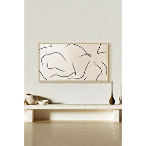Natürel Renk - 50x70 Çerçeveli Tablo Modern Sanatsal Tekli Çerçeve Abstract Özc - - 397 50x70 cm