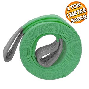 Sapan Polyester Spanzet 2 Ton 1 Metre Yeşil Sağlam Yük Kaldırma Taşıma İndirme Halat
