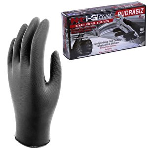 Nt-i̇ Glove Sağlık Endüstri Otomotiv Gıda Kimyasal Nitril Eldiven Large İş Eldiveni 50 Adet (25 Çi̇ft)