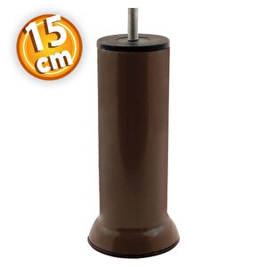 Mobilya Metal Kanepe Baza Koltuk Destek Ayağı M8 Civata Kahverengi Metal Ayak 15 Cm