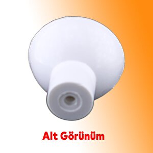Çayıralan Plastik Düğme Çekmece Dolap Kapak Kulpu Kulbu Beyaz Kulp