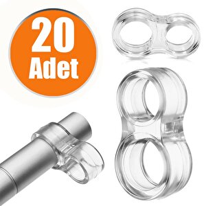 Şeffaf Silikon Kapı Durdurucu Tutucu Pencere Kolu Stoperi Kapı Tamponu (20 Adet)
