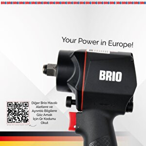 Brio Havalı Somun Sökme 1/2 1400 Nm jumbo Çekiç 1,21 Kg