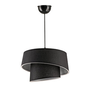 Evlight Baret Pvc Siyah 2 Katlı Sarkıt Avize