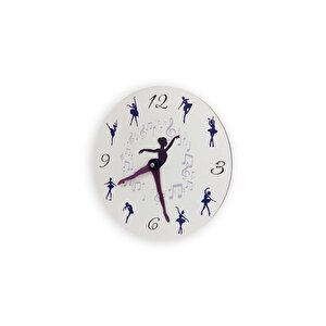 Cajuart Dekoratif Modern Tasarım Dansçı Balerin Ahşap Duvar Saati