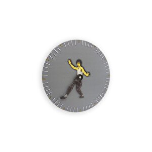 Cajuart Dekoratif Modern Tasarım Bruce Lee Ahşap Duvar Saati