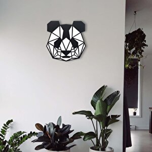 Cajuart Dekoratif Geometrik 45 Cm Panda Ahşap Tablo Duvar Dekoru