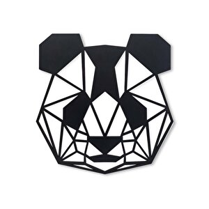 Cajuart Dekoratif Geometrik 45 Cm Panda Ahşap Tablo Duvar Dekoru