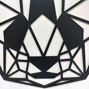 Cajuart Dekoratif Geometrik 45 Cm Panda Ahşap Tablo Duvar Dekoru