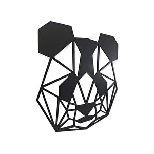 Cajuart Dekoratif Geometrik 45 Cm Panda Ahşap Tablo Duvar Dekoru