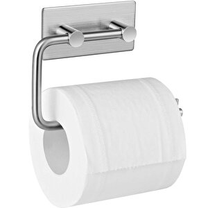 Paslanmaz Çelik Tuvalet Kağıtlığı - Yapışkanlı Bant İle Anında Kolay Montaj - Vida Yok Delmek Yok!