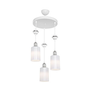 Axes Beyaz Küre Krom 3lü Avi̇ze Opal Camli