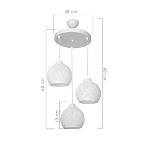 Ball 3lü Çember Avi̇ze Kirik Beyaz