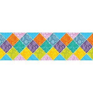 Mutfak Tezgah Arası Folyo Fayans Kaplama Folyosu Kare Desen 60x400 cm 