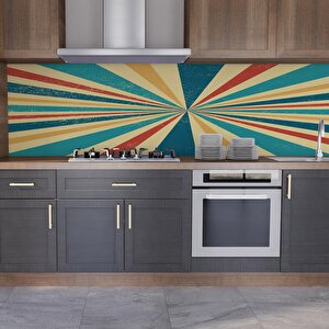 Mutfak Tezgah Arası Folyo Fayans Kaplama Folyosu Retro 60x200 cm