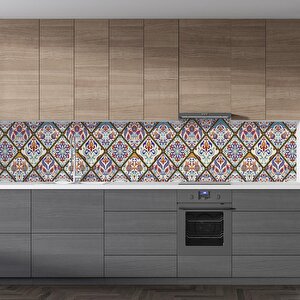 Mutfak Tezgah Arası Folyo Fayans Kaplama Folyosu Türk Osmanlı Motif 2 60x400 cm 