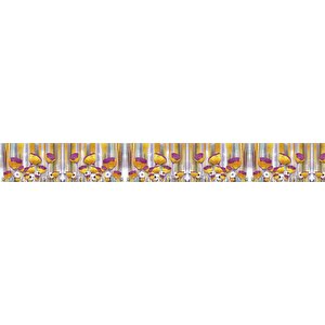 Mutfak Tezgah Arası Folyo Fayans Kaplama Folyosu 3d Golden Flower 60x300 cm