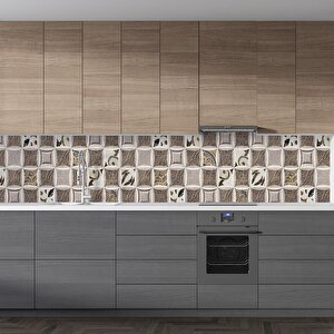 Mutfak Tezgah Arası Folyo Fayans Kaplama Folyosu Seramik Rustik Design 60x500 cm