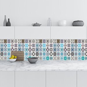 Mutfak Tezgah Arası Folyo Fayans Kaplama Folyosu Portekiz Fayans Desen 60x500 cm
