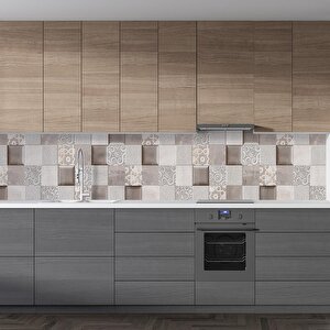 Mutfak Tezgah Arası Folyo Fayans Kaplama Folyosu Rustik Desen 60x100 cm