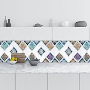 Mutfak Tezgah Arası Folyo Fayans Kaplama Folyosu 3d Karo 60x100 cm