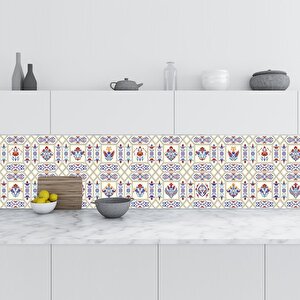Mutfak Tezgah Arası Folyo Fayans Kaplama Folyosu Osmanlı Motif 60x100 cm
