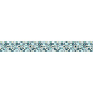 Mutfak Tezgah Arası Folyo Fayans Kaplama Folyosu Lizbon Geometrik Karo 60x500 cm