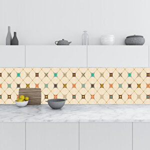 Mutfak Tezgah Arası Folyo Fayans Kaplama Folyosu Majolika Motif 4 60x200 cm
